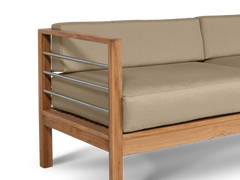 SoHo Teak Fawn Outdoor Sofa with Sunbrella® Cushion - Ornate Home