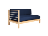SoHo Teak Navy Outdoor Sectional Left Sofa with Sunbrella® Cushion - Ornate Home