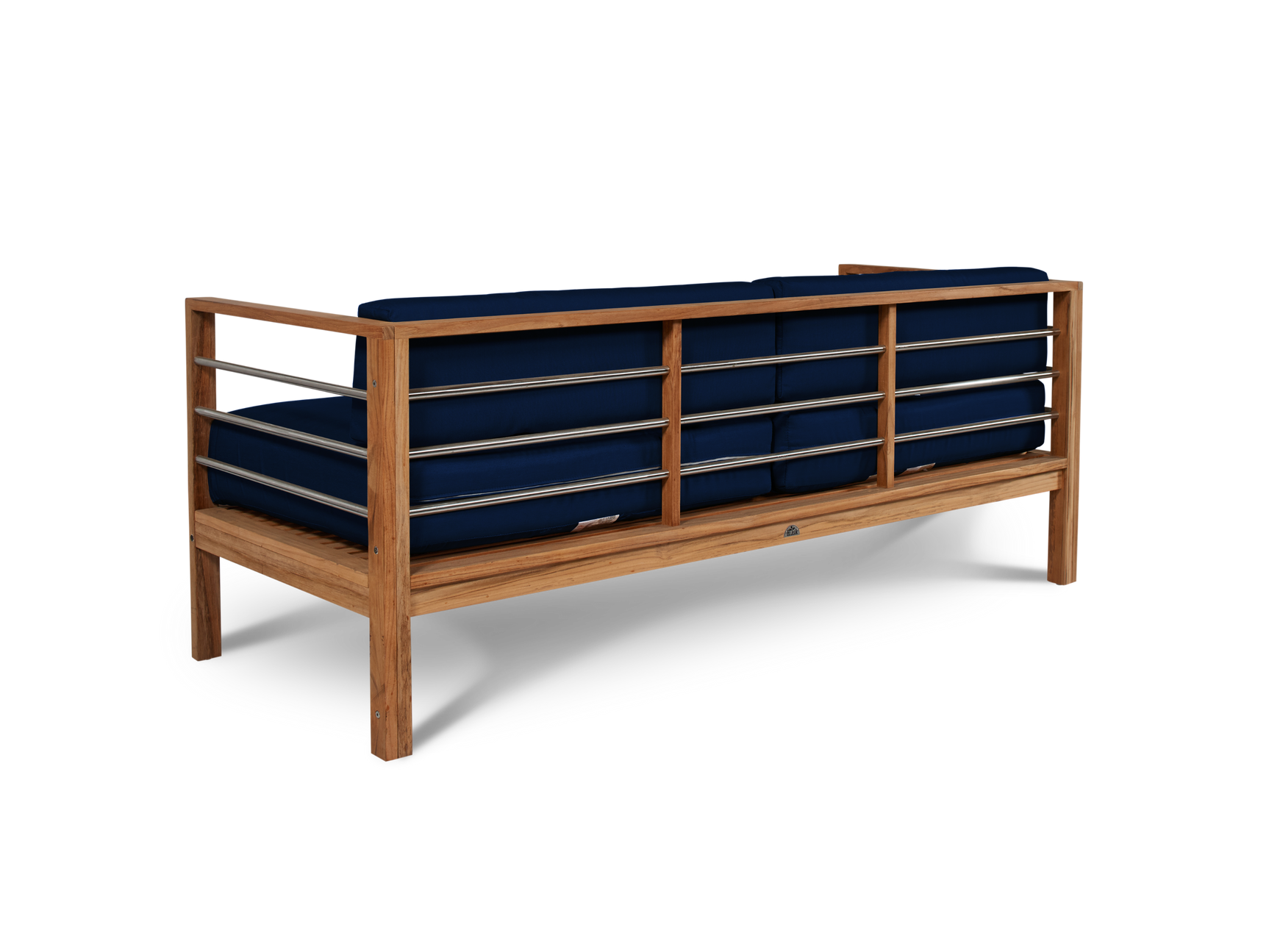 SoHo Teak Navy Outdoor Sofa with Sunbrella® Cushion - Ornate Home