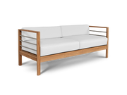 SoHo Teak White Outdoor Sofa with Sunbrella® Cushion - Ornate Home