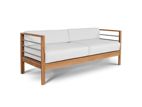 SoHo Teak White Outdoor Sofa with Sunbrella® Cushion - Ornate Home