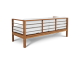 SoHo Teak White Outdoor Sofa with Sunbrella® Cushion - Ornate Home