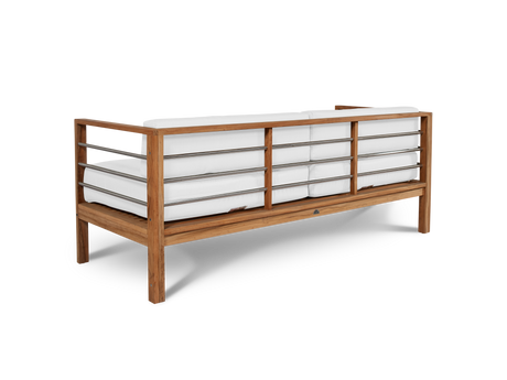 SoHo Teak White Outdoor Sofa with Sunbrella® Cushion - Ornate Home