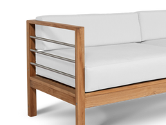 SoHo Teak White Outdoor Sofa with Sunbrella® Cushion - Ornate Home