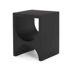 Sobi Matte Black Square Metal Side Table