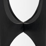 Sobi Matte Black Textured Round Metal Accent Table - Ornate Home