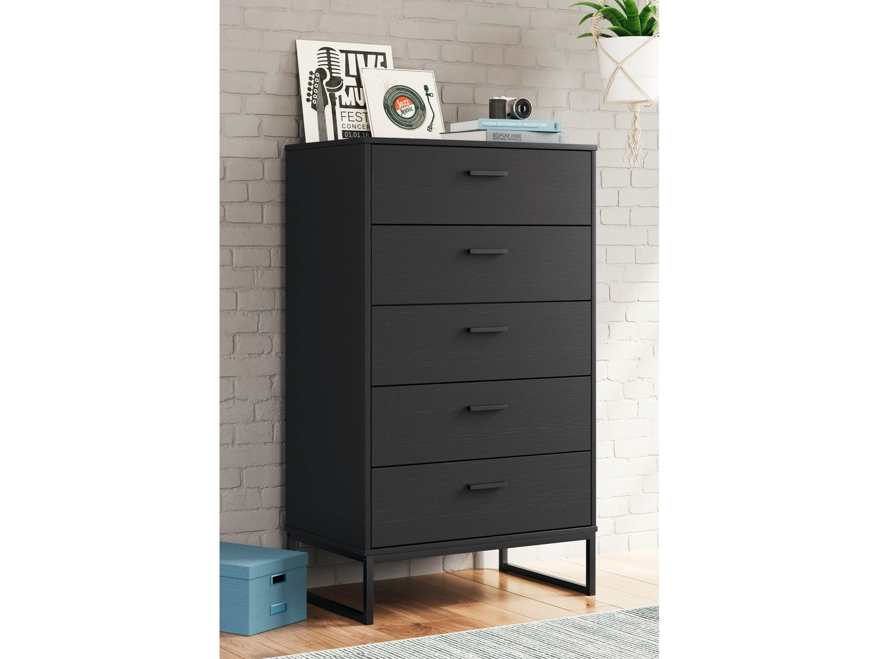 Socalle Black Chest of Drawers - Ornate Home