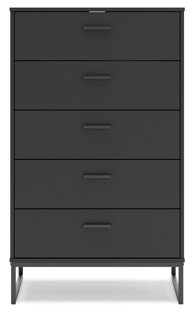 Socalle Black Chest of Drawers - Ornate Home