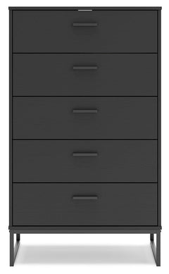 Socalle Black Chest of Drawers - Ornate Home