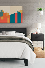 Socalle Black Full Panel Platform Bed (Online Special Price) - Ornate Home