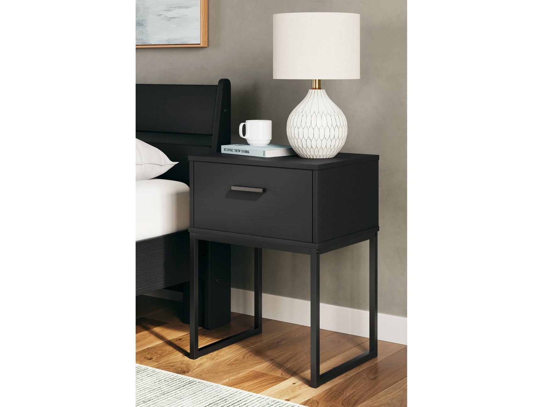 Socalle Black Nightstand (Online Special Price) - Ornate Home