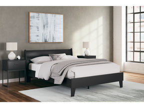 Socalle Black Queen Panel Platform Bed (Online Special Price) - Ornate Home