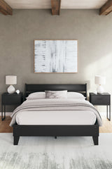 Socalle Black Queen Panel Platform Bed (Online Special Price) - Ornate Home