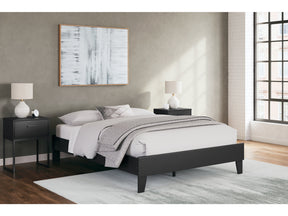 Socalle Black Queen Platform Bed (Online Special Price) - Ornate Home