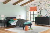 Socalle Black Twin Panel Platform Bed (Online Special Price) - Ornate Home