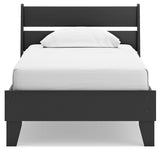 Socalle Black Twin Panel Platform Bed and Dresser - Ornate Home