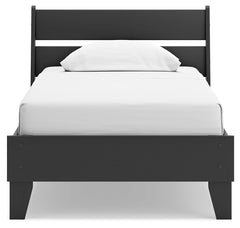 Socalle Black Twin Panel Platform Bed and Dresser - Ornate Home