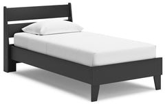 Socalle Black Twin Panel Platform Bed and Dresser - Ornate Home