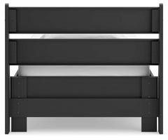 Socalle Black Twin Panel Platform Bed and Dresser - Ornate Home