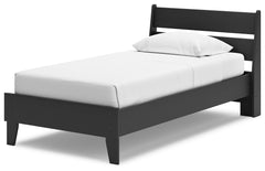Socalle Black Twin Panel Platform Bed and Dresser - Ornate Home