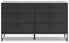 Socalle Black Twin Panel Platform Bed and Dresser - Ornate Home