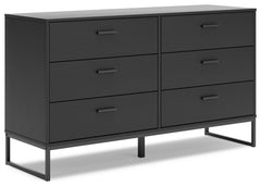 Socalle Black Twin Panel Platform Bed and Dresser - Ornate Home