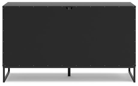 Socalle Black Twin Panel Platform Bed and Dresser - Ornate Home