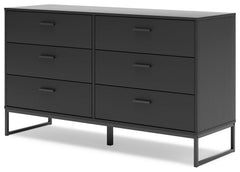 Socalle Black Twin Panel Platform Bed and Dresser - Ornate Home