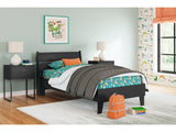 Socalle Black Twin Panel Platform Youth Bed - Ornate Home