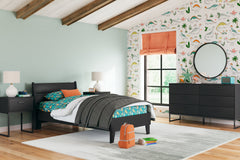 Socalle Black Twin Panel Platform Youth Bed - Ornate Home