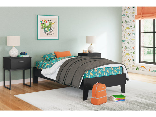 Socalle Black Twin Platform Bed (Online Special Price) - Ornate Home