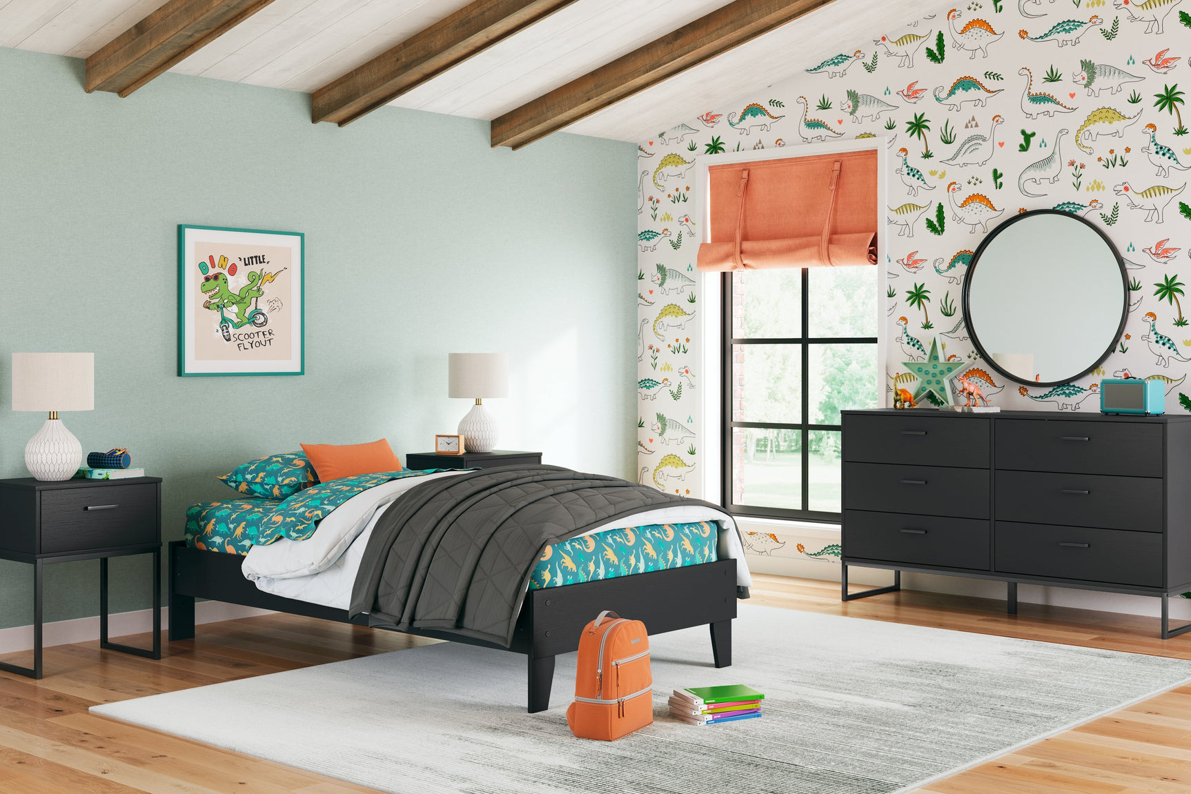 Socalle Black Twin Platform Bed (Online Special Price) - Ornate Home