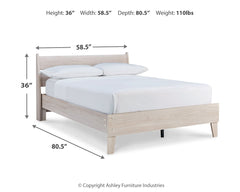 Socalle Light Natural Full Panel Platform Bed - Ornate Home