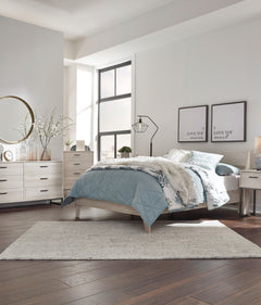 Socalle Light Natural Full Panel Platform Bed - Ornate Home