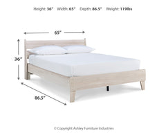 Socalle Light Natural Queen Panel Platform Bed - Ornate Home