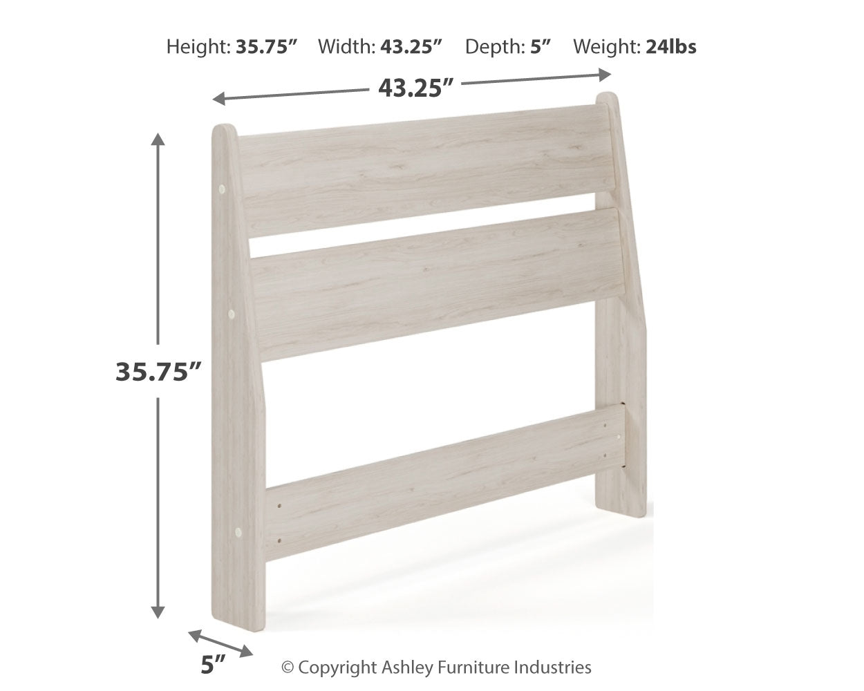 Socalle Light Natural Twin Panel Headboard (Online Special Price) - Ornate Home