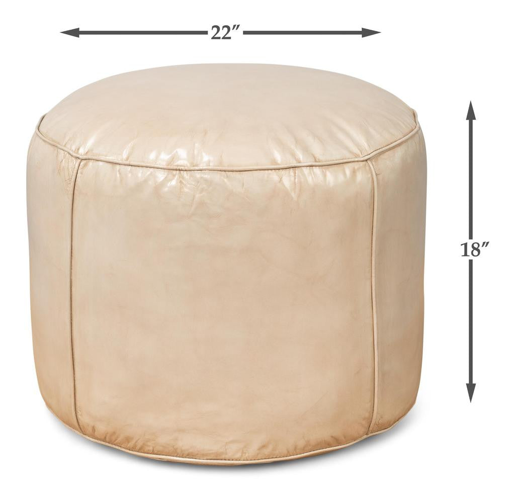 Soccerball Beige Stool - Ornate Home