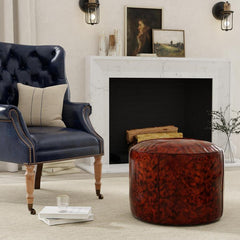 Soccerball Brown Stool - Ornate Home