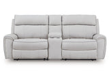 Social Pointe Pearl/Ash 3-Piece Power Reclining Sectional (Online Special Price) - Ornate Home