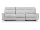 Social Pointe Pearl/Ash 3-Piece Power Reclining Sectional (Online Special Price) - Ornate Home