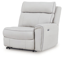 Social Pointe Pearl/Ash 5-Piece Power Reclining Sectional - Ornate Home