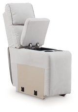 Social Pointe Pearl/Ash 5-Piece Reclining Sectional with Storage Consoles (Online Special Price) - Ornate Home