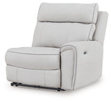 Social Pointe Pearl/Ash 5-Piece Reclining Sectional with Storage Consoles - Ornate Home