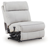 Social Pointe Pearl/Ash 7-Piece Reclining Sectional with Storage Consoles (Online Special Price) - Ornate Home