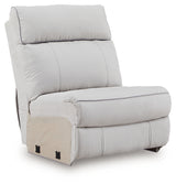 Social Pointe Pearl/Ash 7-Piece Reclining Sectional with Storage Consoles (Online Special Price) - Ornate Home