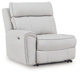 Social Pointe Pearl/Ash 7-Piece Reclining Sectional with Storage Consoles (Online Special Price) - Ornate Home