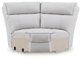 Social Pointe Pearl/Ash 7-Piece Reclining Sectional with Storage Consoles (Online Special Price) - Ornate Home