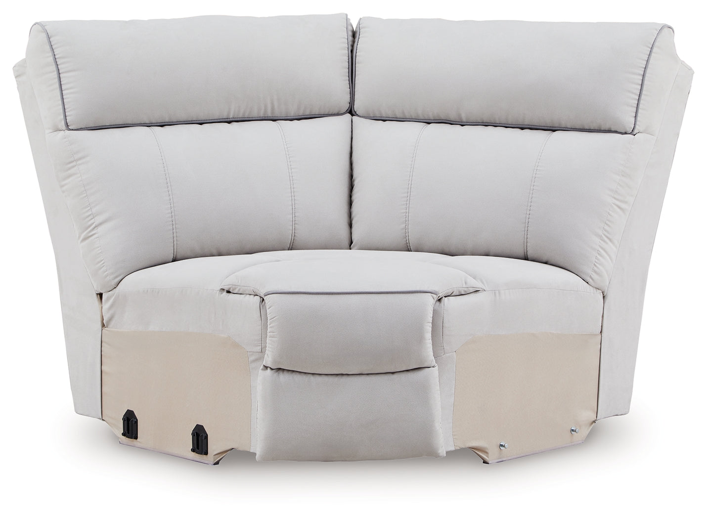 Social Pointe Pearl/Ash 7-Piece Reclining Sectional with Storage Consoles (Online Special Price) - Ornate Home