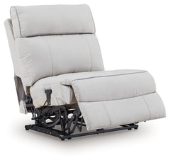 Social Pointe Pearl/Ash 7-Piece Reclining Sectional with Storage Consoles - Ornate Home