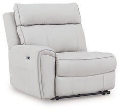 Social Pointe Pearl/Ash 7-Piece Reclining Sectional with Storage Consoles - Ornate Home